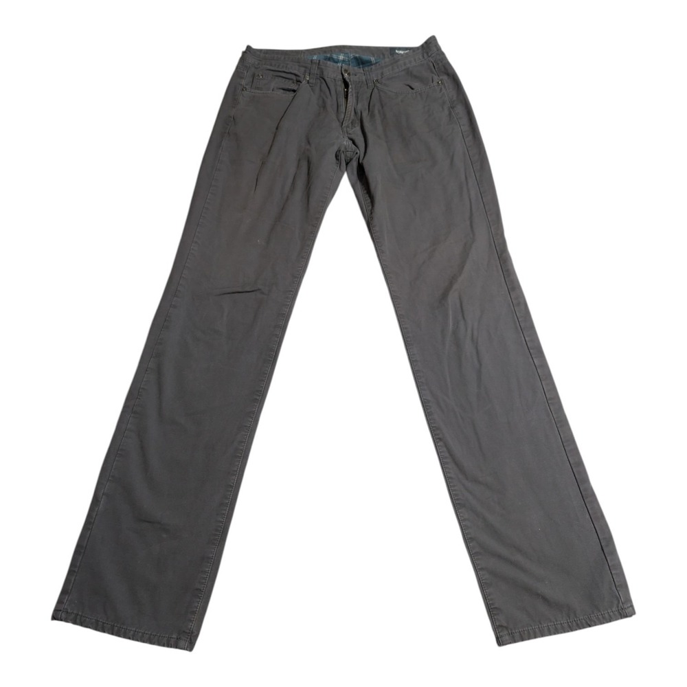 Bonobos Flannel Lined Chino Pants Mens 32x36 Gray Plaid Cotton Winter